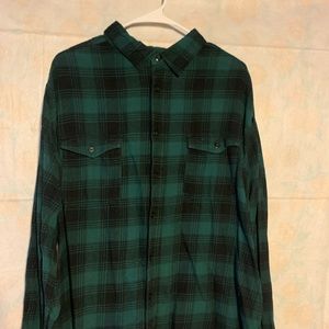 Black and green flannel